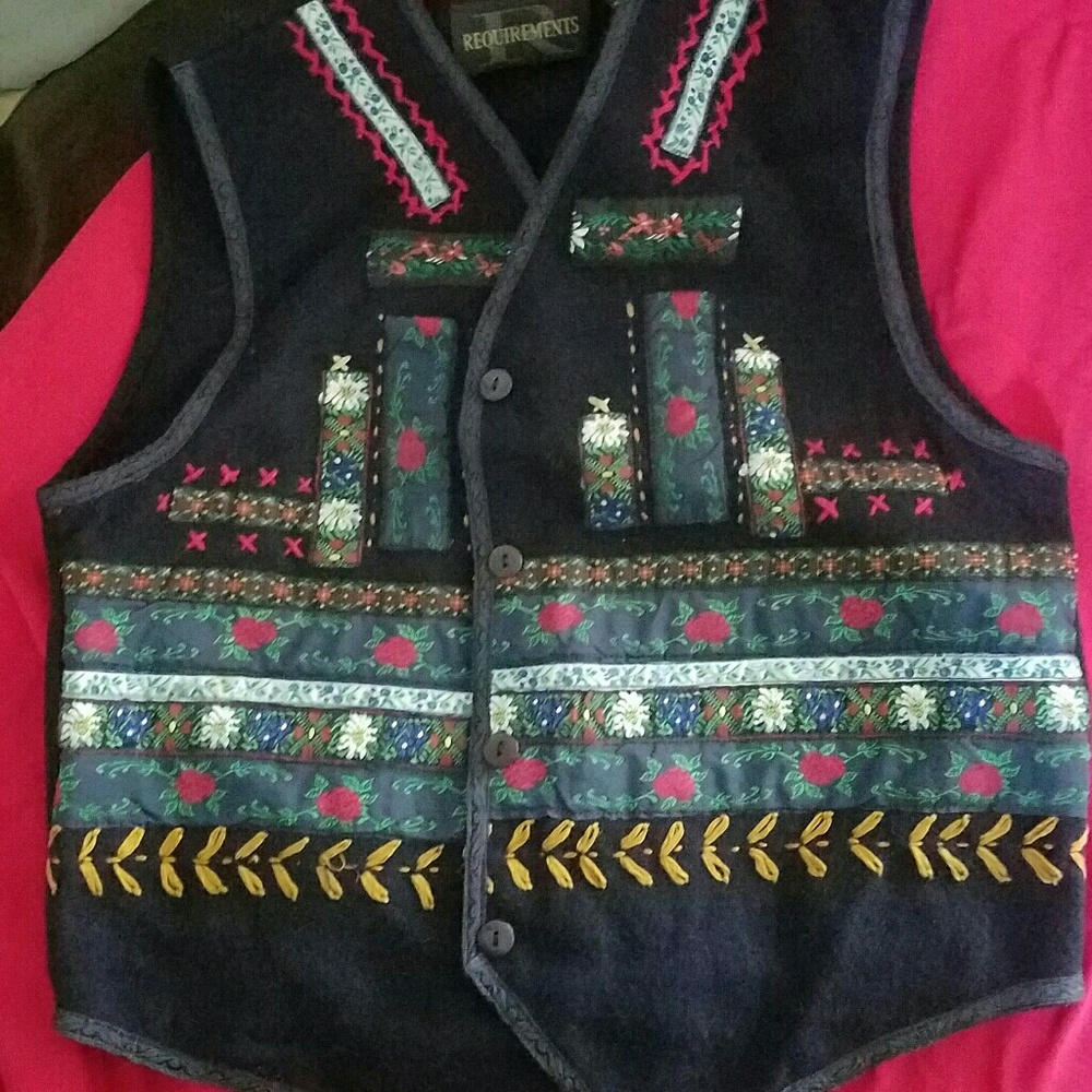 Ladies Emboidered/Needle Point Sharpie Vest
